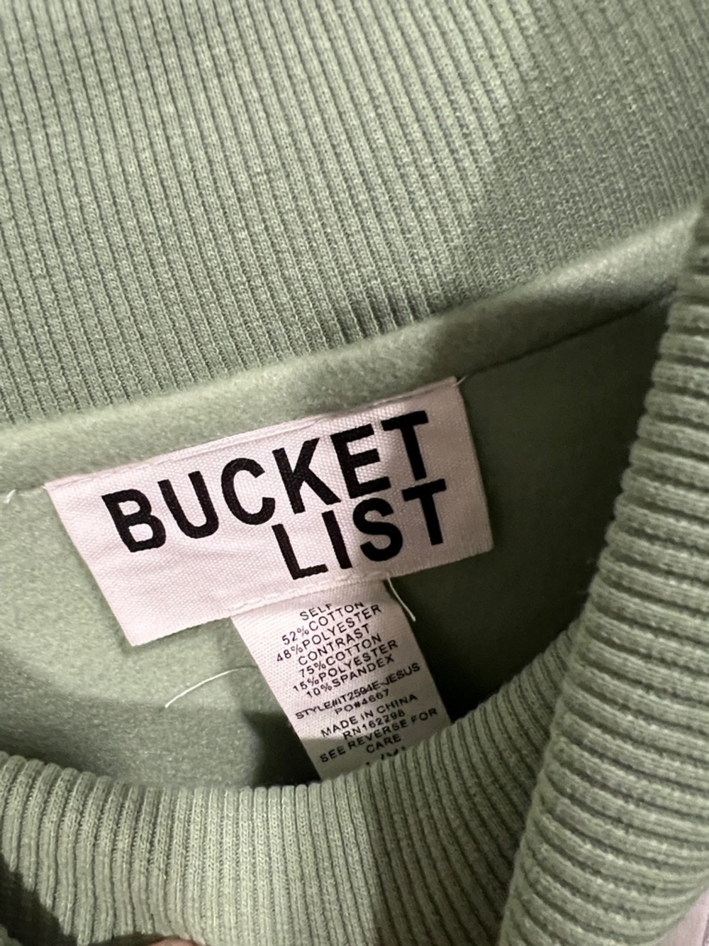 Jesus mockneck sage green - Picture 3 of 3